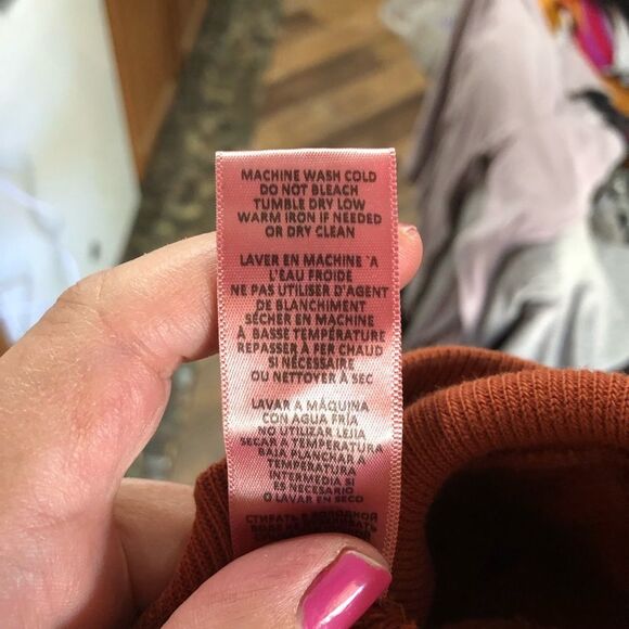 RE/DONE x Hanes Classic Hoodie Sweatshirt Oversized Orange Terracotta - S - Picture 13 of 13